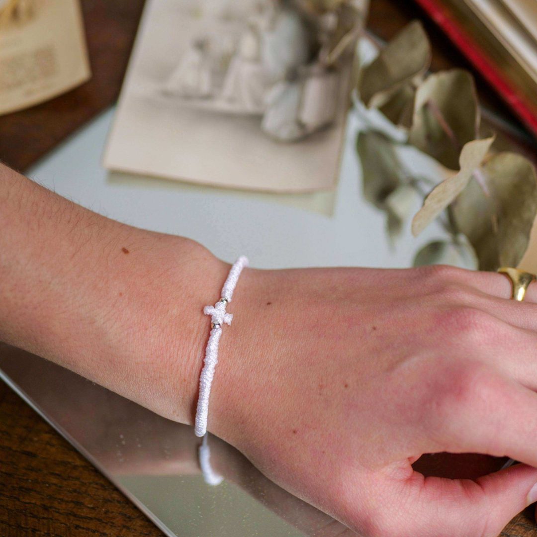 Bracelet blanc de Jordanie - Taille enfant