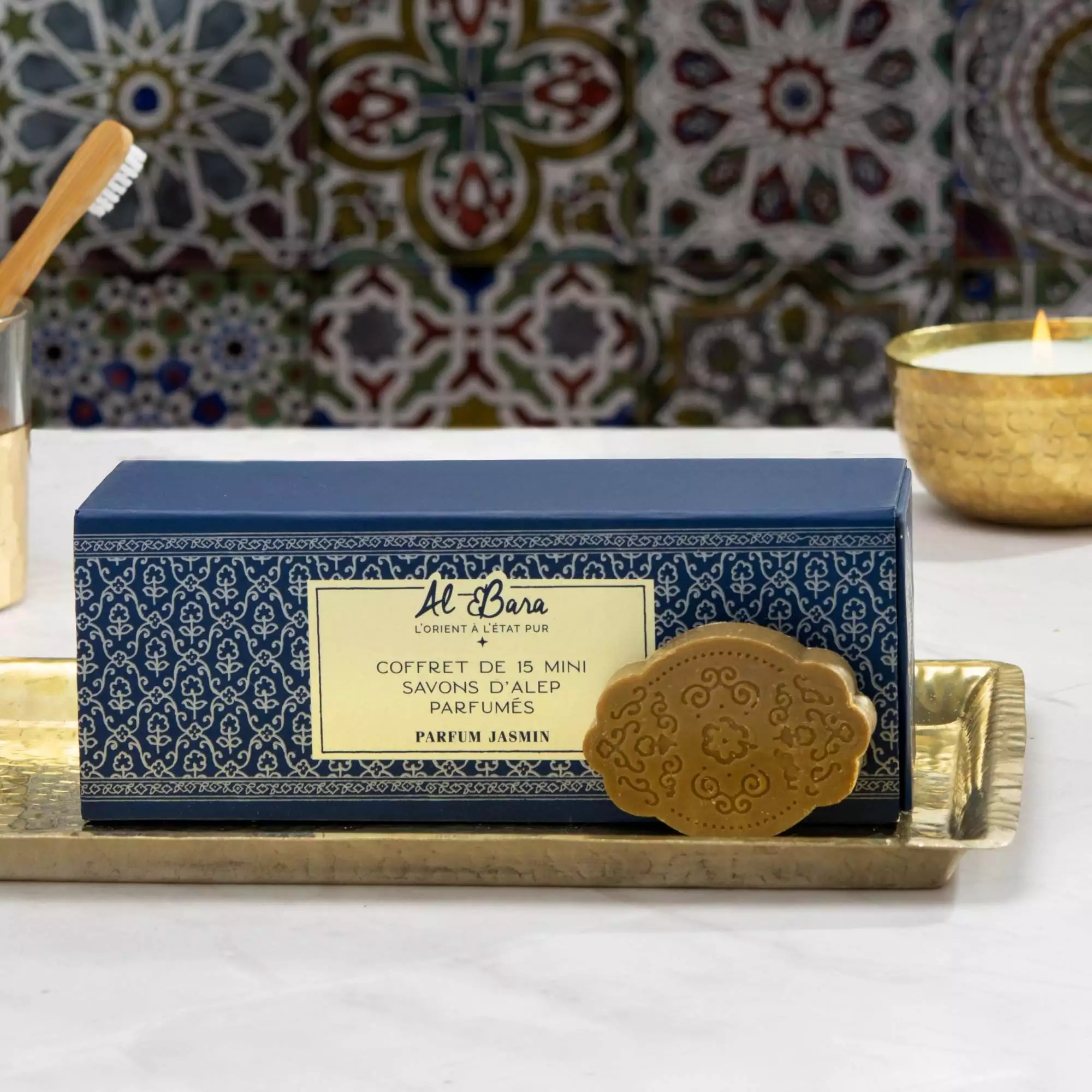 Coffret de 15 mini savons au parfum de jasmin