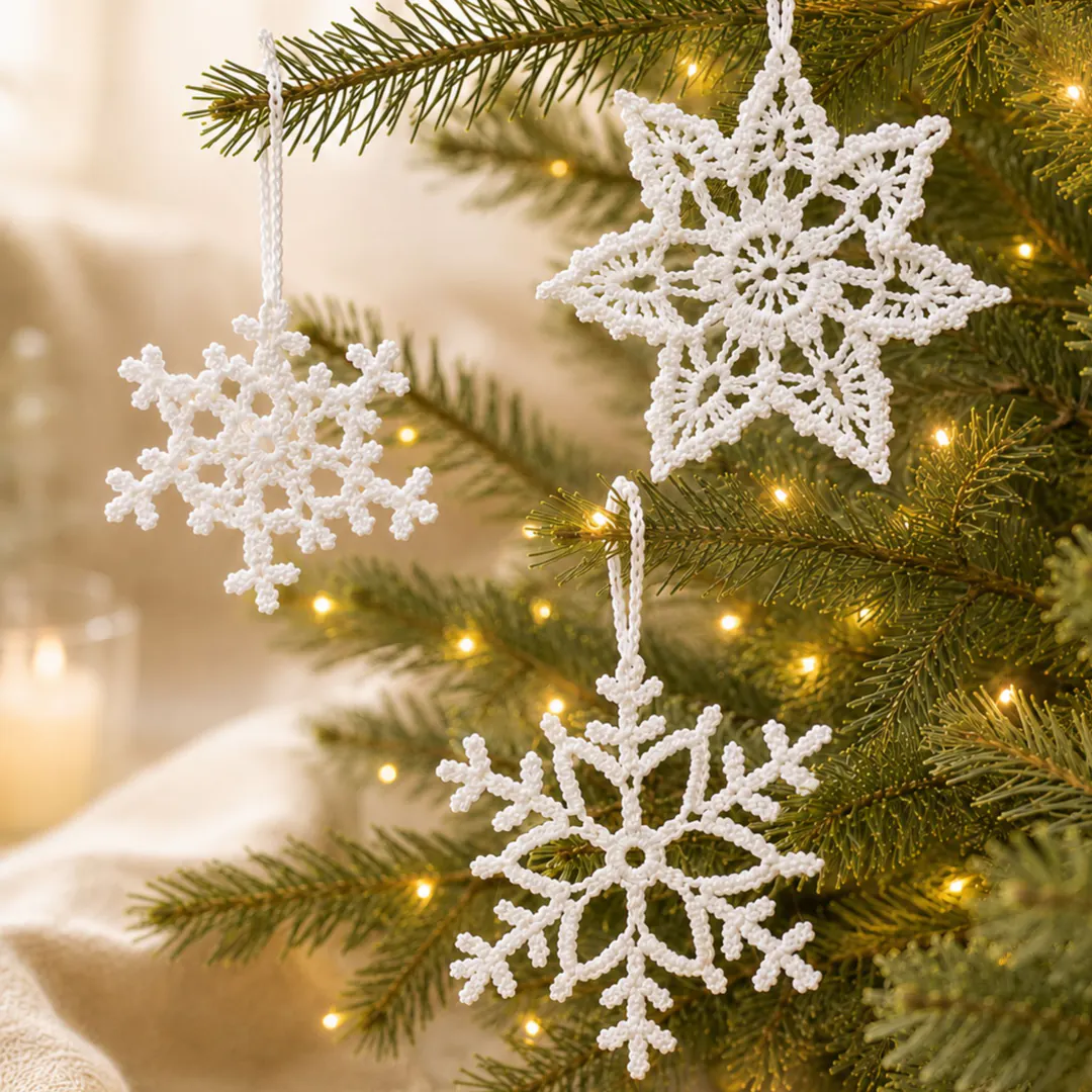 flocons de neige en crochet