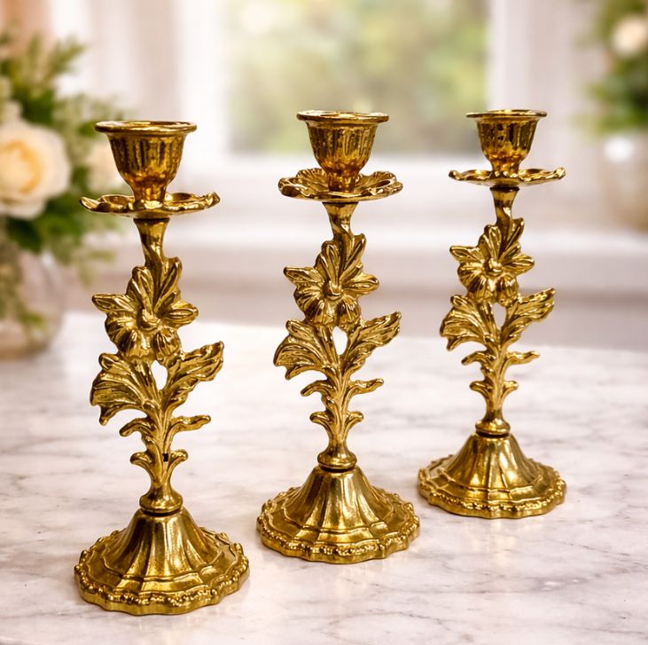 bougeoir fleurs de Syrie