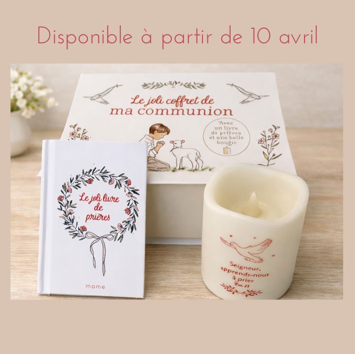 coffret de ma communion livre bougie