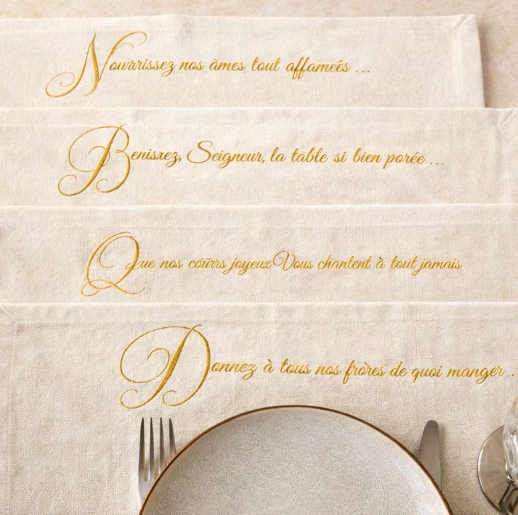 set de table bébédicité