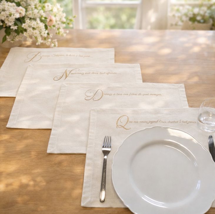 set de table bébédicité