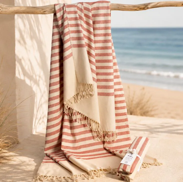 fouta rouge