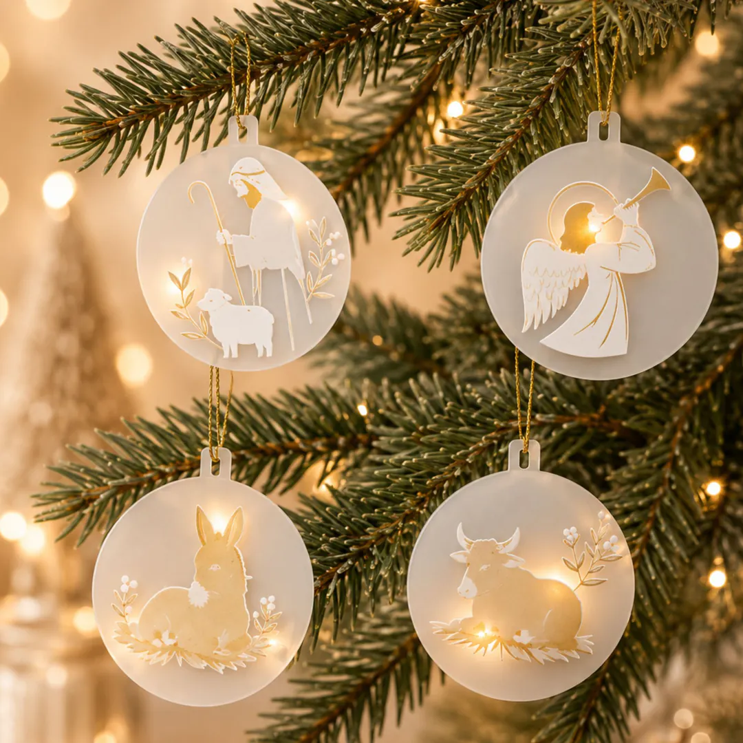 Suspensions de noël de damas témoins de Nativité