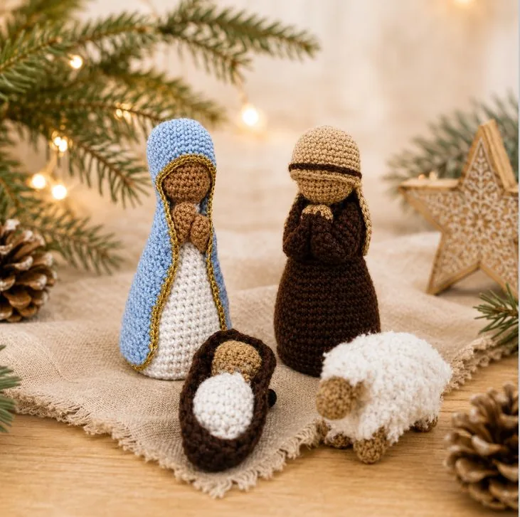 crèche de Noel en crochet